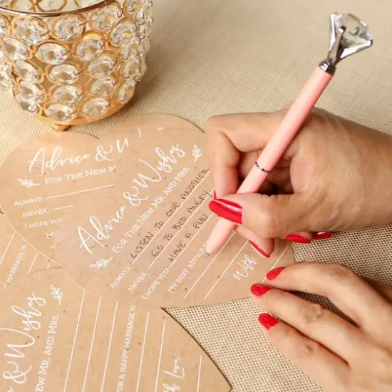 Kate Aspen&reg; Heart Shape Wedding Advice Card, 50ct. {4}