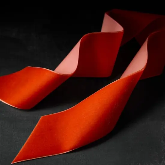 2" x 3yd. Velvet Ribbon by Celebrate It™ Classic Dark Orange {3}