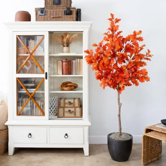 6ft. Autumn Oak Artificial Fall Tree {5}