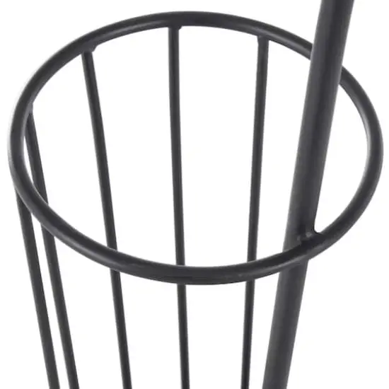 27" Metal Umbrella Stand with Handle Black {5}