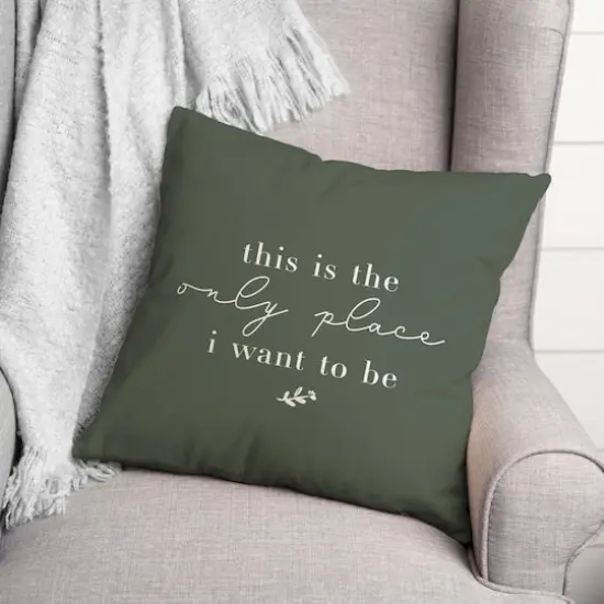 18" x 18" Only Place Versatile Throw Pillow Sage {3}