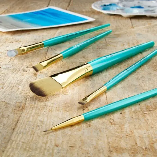 Royal & Langnickel&reg; Menta&trade; Synthetic Blend Acrylic 5 Piece Brush Set {3}