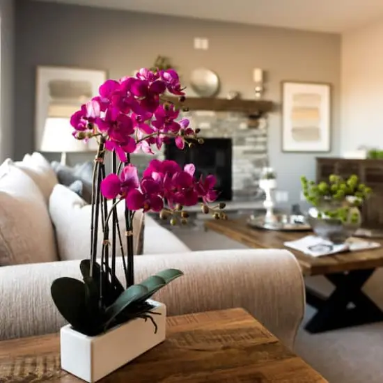 21" Artificial Purple Orchid {5}