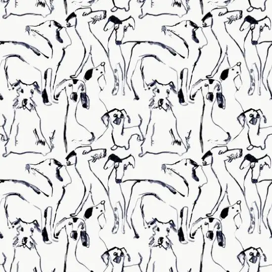 Surface Style Dog Doodle Ink Peel & Stick Wallpaper Lipstick {2}