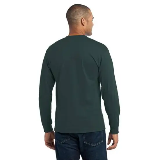 Port & Company&reg; Long Sleeve Adult Core Blend T-Shirt Dark Green {6}