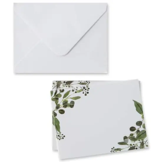 Greenery Flat Cards & Envelopes by Recollections&trade;, 4.25" x 5.5" {5}