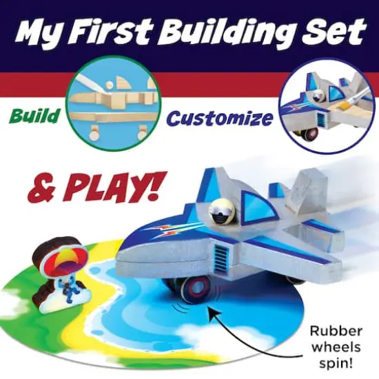 Creativity for Kids&reg; Buildeez!&trade; Ace Jet Plane Wooden Model Set {5}