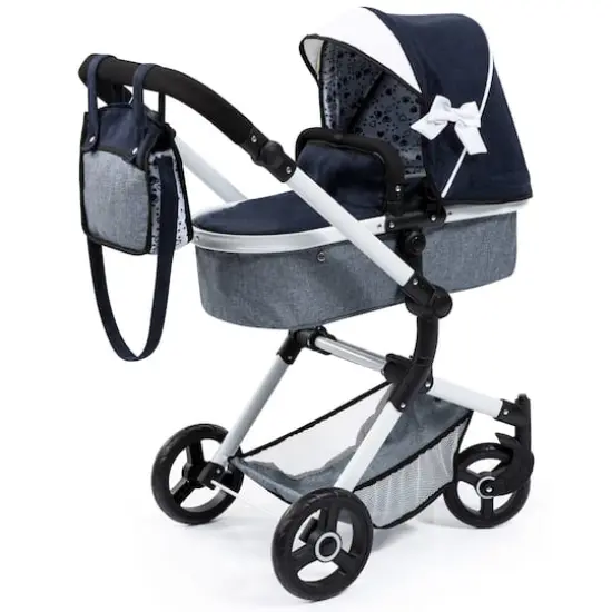 Bayer Design Neo Vario Blue & Gray Baby Doll Pram Set {1}
