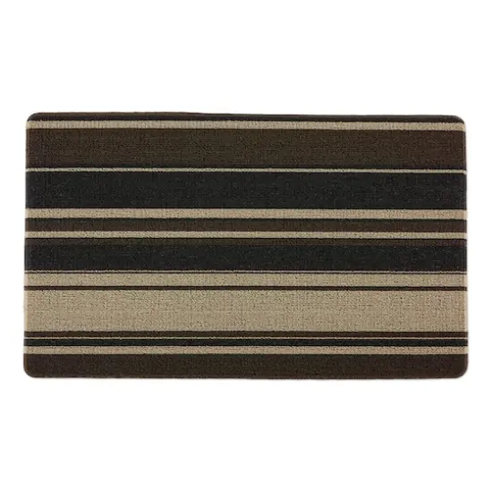 Neutral Stripe Tufted Loop Textilene Mat {1}
