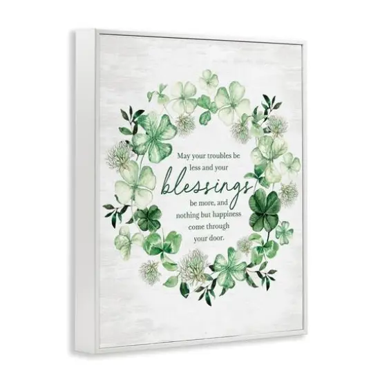 Stupell Industries Irish Proverb Wreath Framed Giclee Art White {4}