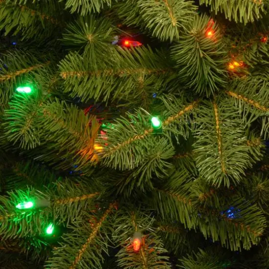 6.5ft. . Pre-Lit Feel Real&reg; Downswept Douglas Fir Pencil Slim Artificial Christmas Tree, Dual Color LED Lights {6}