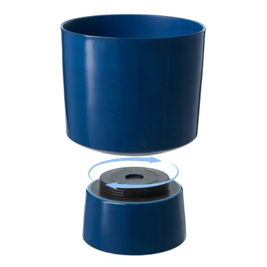 Glitzhome&reg; 16.75" Cobalt Blue Faux Ceramic Urn Plastic Planters, 2ct. {9}