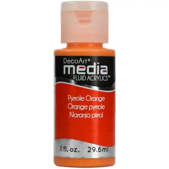 DecoArt Media&reg; Fluid Acrylic Paint, 1oz. Pyrrole Orange {1}