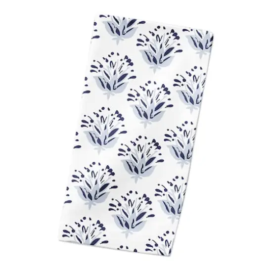 Blue Floral Pattern 10" x 10" Poly Twill Napkin {3}