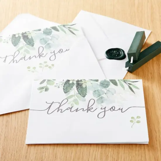 Thanks Cards & Envelopes by Recollections&trade;, 4.25" x 5.5" {5}