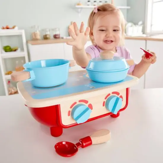 Hape Kid's Wooden Toddler Cooking Set {6}
