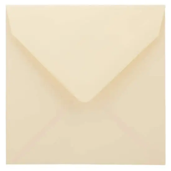 JAM Paper 5" x 5" Ivory Square Invitation Envelopes with Euro Flap {1}