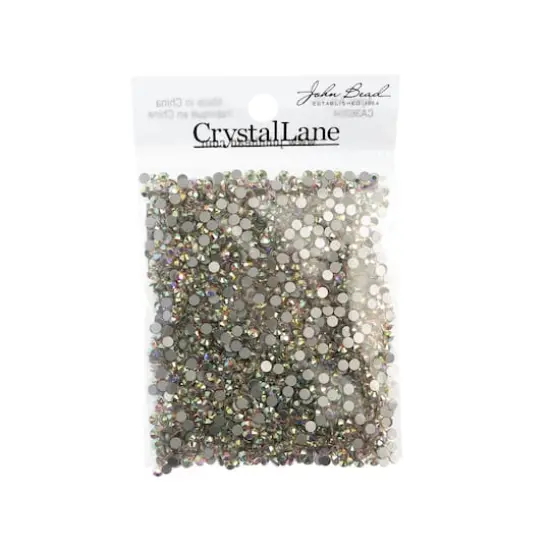 John Bead Crystal Lane SS12 Glass Round Flatback Rhinestones, 2,880ct. Crystal Aurora Borealis {4}