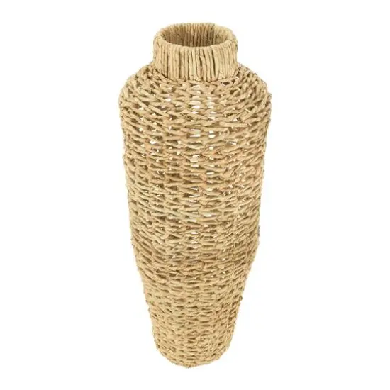 Hello Honey&reg; 30" Handwoven Water Hyacinth & Rattan Floor Vase {6}