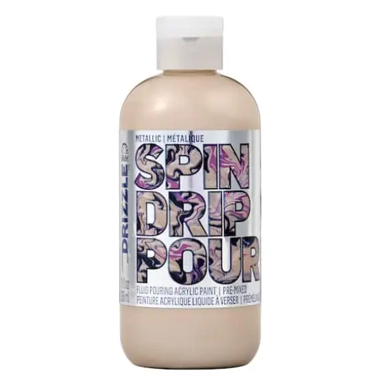 FolkArt® Drizzle™ Pre-Mixed Acrylic Pouring Paint, 9oz. Brassy Metallic {1}