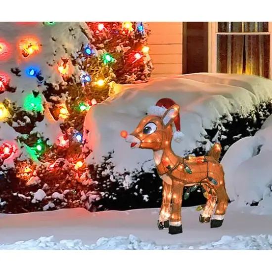 2ft. 3D Pre-Lit Rudolph with C9 Light Strand {4}