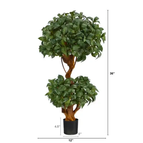 3ft. Potted Bay Laurel Double Ball Topiary Tree {3}