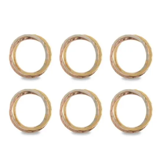 DII&reg; Triple Intertwined Napkin Rings, 6ct. {1}