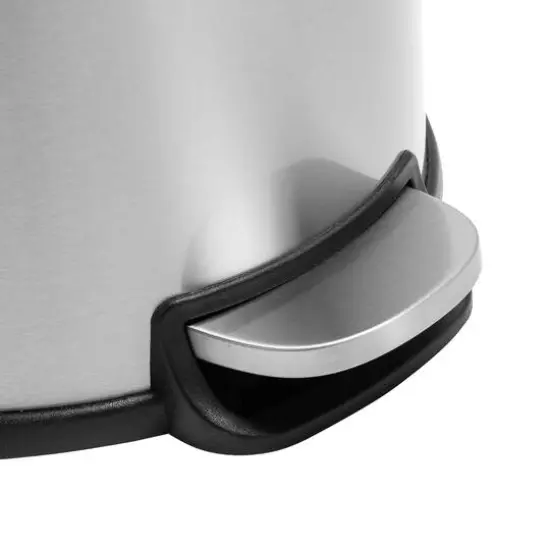 Honey Can Do 30L Soft-Close Round Stainless Steel Trash Can {6}