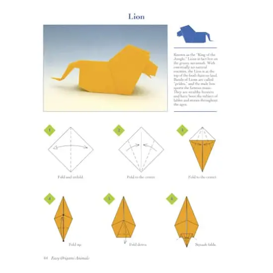 Dover Publications Easy Origami Animals Book {4}