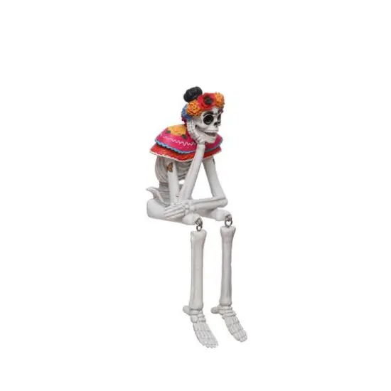 9" Sitting Skeleton with Flower Crown by Ashland&reg; {3}