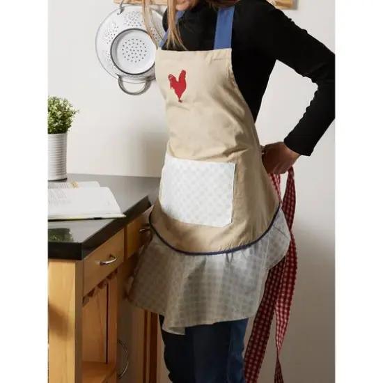 DII&reg; Red Rooster Ruffle Apron {10}