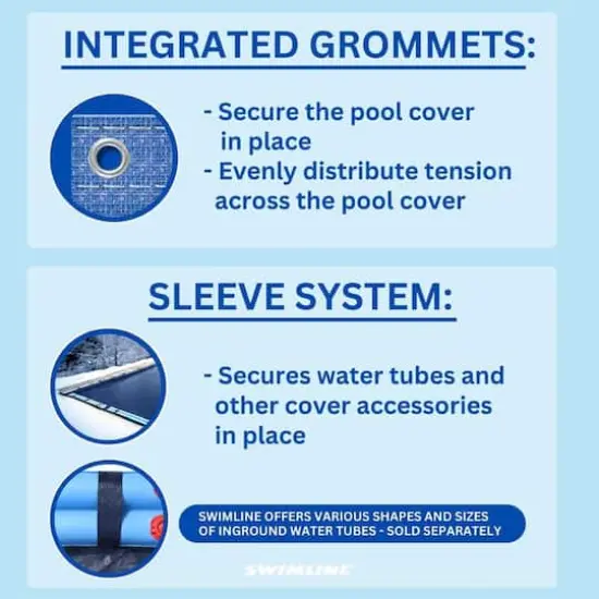 Swim Central 45ft. Blue Inground Rectangular Swimming Pool Winter Cover {5}