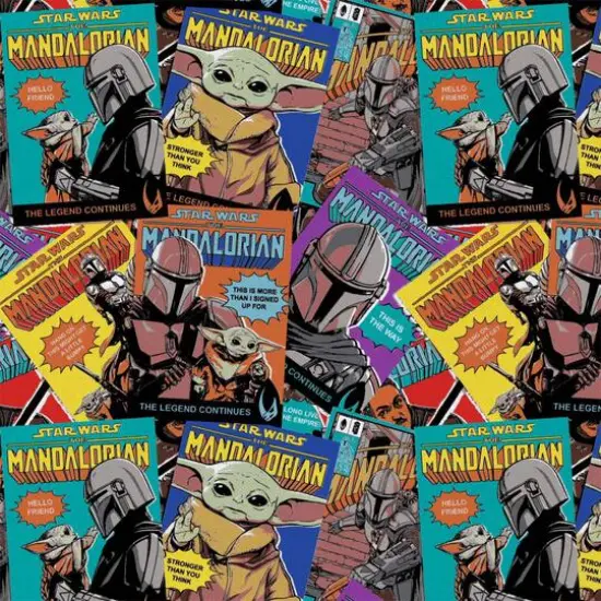 The Mandalorian Comic Posters Precut Cotton Fabric {1}