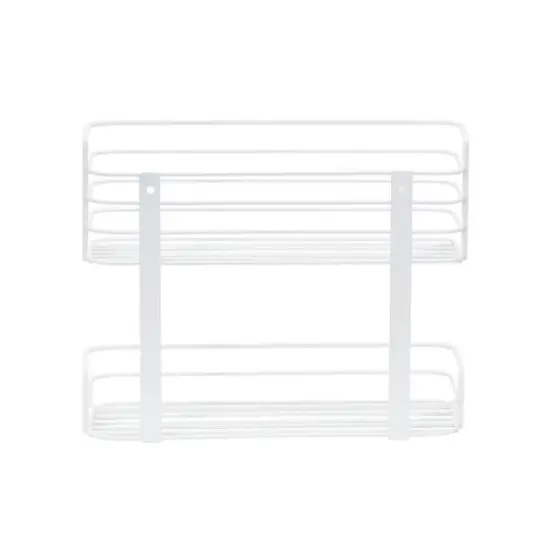 Household Essentials 2-Tier Door Mount Cabinet Organizer White {8}