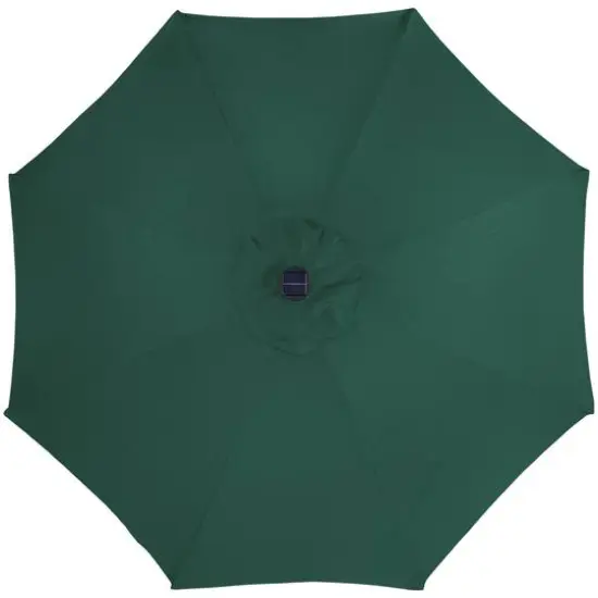 9ft. Solar Lighted Outdoor Patio Market Umbrella Hunter Green {7}