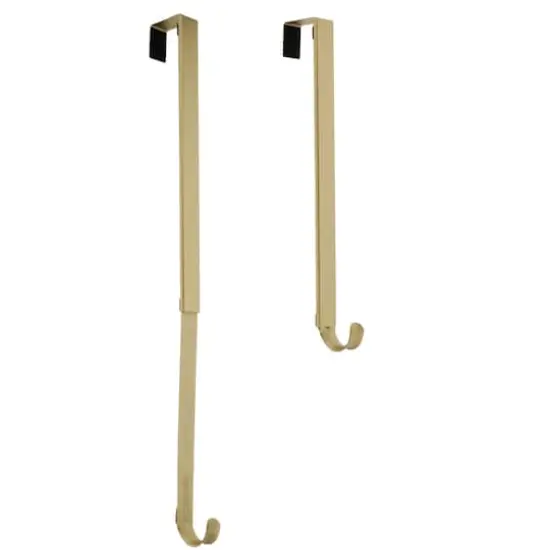 Haute Decor Adjustable Over-the-Door Textured Wreath Hanger Gold {4}