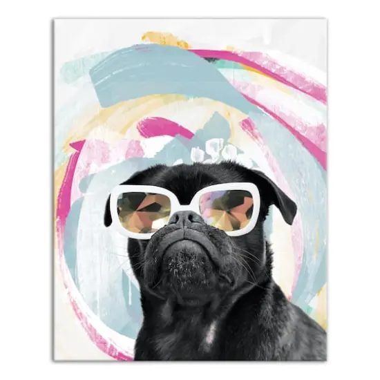 Kaleidoscope Pug 6 Canvas Wall Art {1}