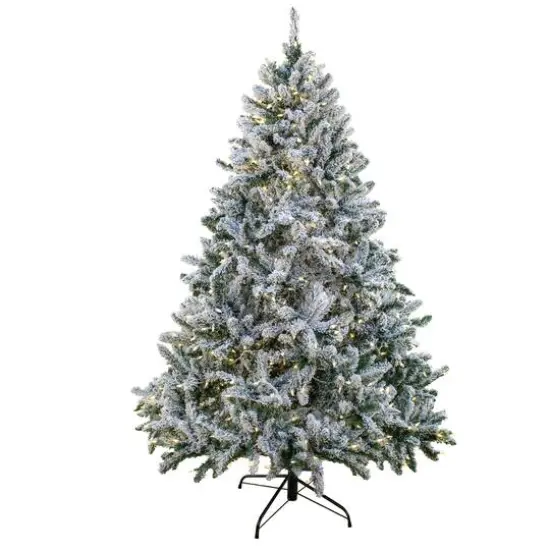 7.5ft. Pre-Lit Snowy Hudson Artificial Christmas Tree, Dual Color&reg; LED Lights {1}