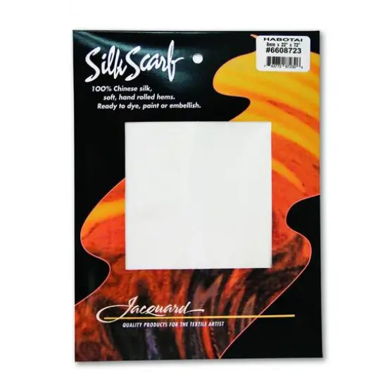 Jacquard Habotai Silk Scarf, 8mm {2}