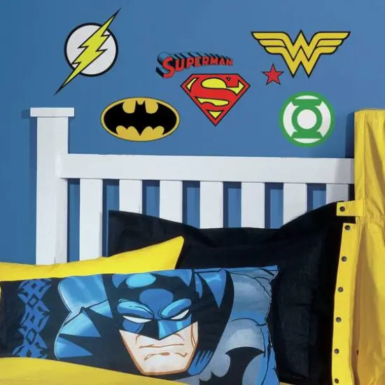 RoomMates DC Superhero Logos Peel & Stick Wall Decals {1}