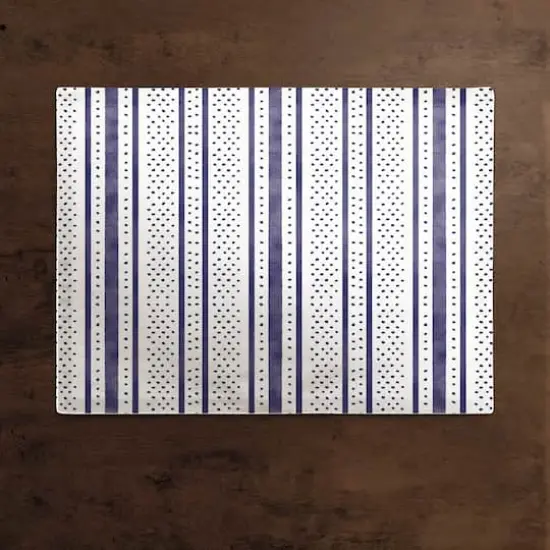 Stripes and Polka Dotss 18" x 14" Poly Twill Placemat {3}