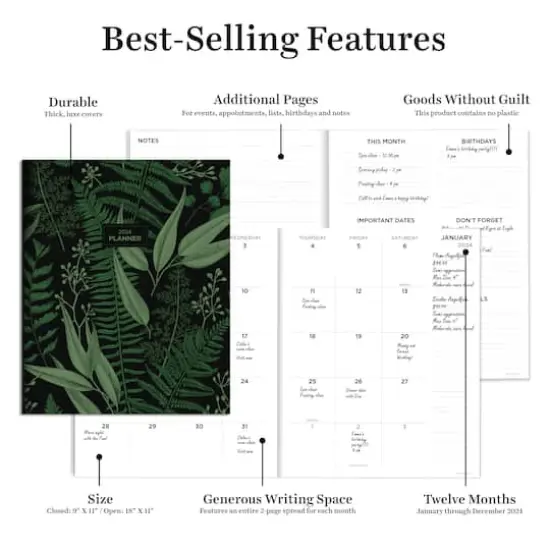 2024 Botanical Dream Large Monthly Planner {6}