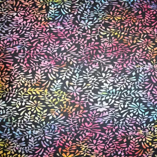 Feldman Batik Rainbow Clover Petal Cotton Fabric {1}