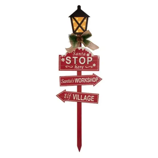 Glitzhome&reg; 3.5ft. LED Christmas Yard Stake with Timer {4}