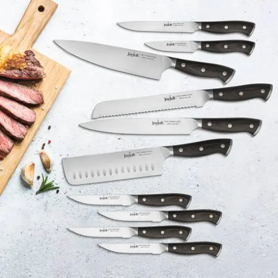 JoyJolt&reg; 11-Piece Assorted High Carbon Knife Block Set {4}