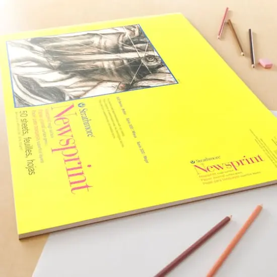 Strathmore&reg; 300 Series Newsprint Paper Pad, 18" x 24" {3}