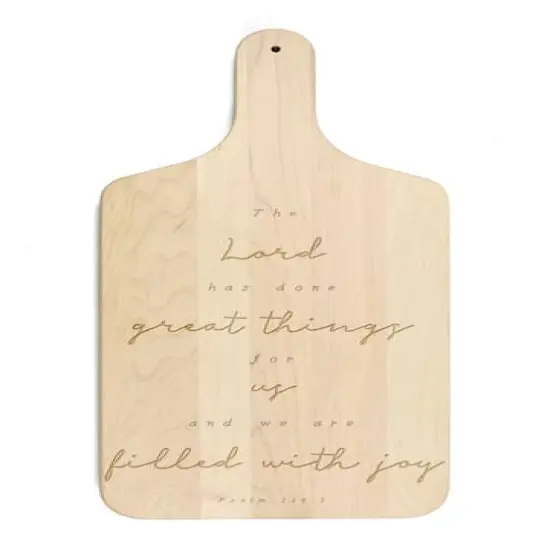 Filled with Joy 8" x 17" Maple Paddle Cutting Board {1}