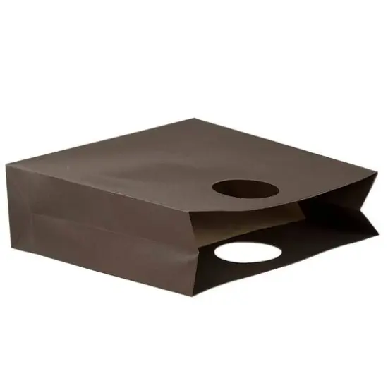 JAM Paper Medium Glossy Chocolate Brown Gift Bags with Round Handle, 3ct. {4}