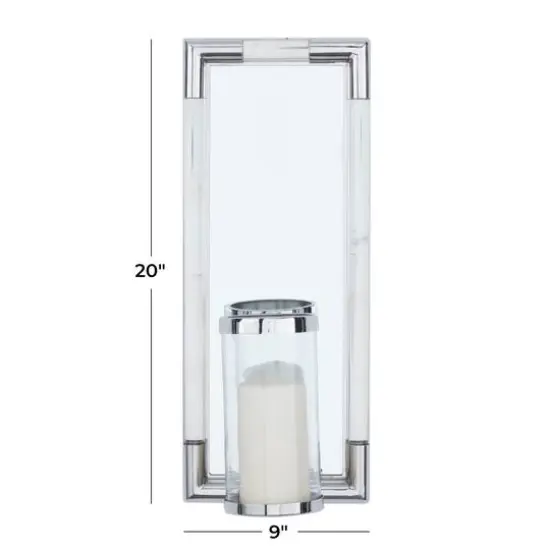 Silver Contemporary Wall Sconces {6}