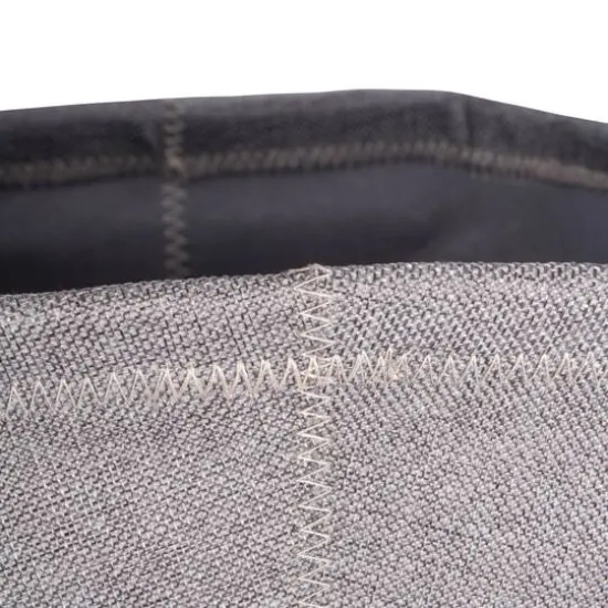 DII&reg; 13" Zig Zag Stitch Trapezoid Fabric Bins, 2ct. Gray {6}